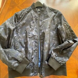 Men's Black Camouflage Bomber Jacket